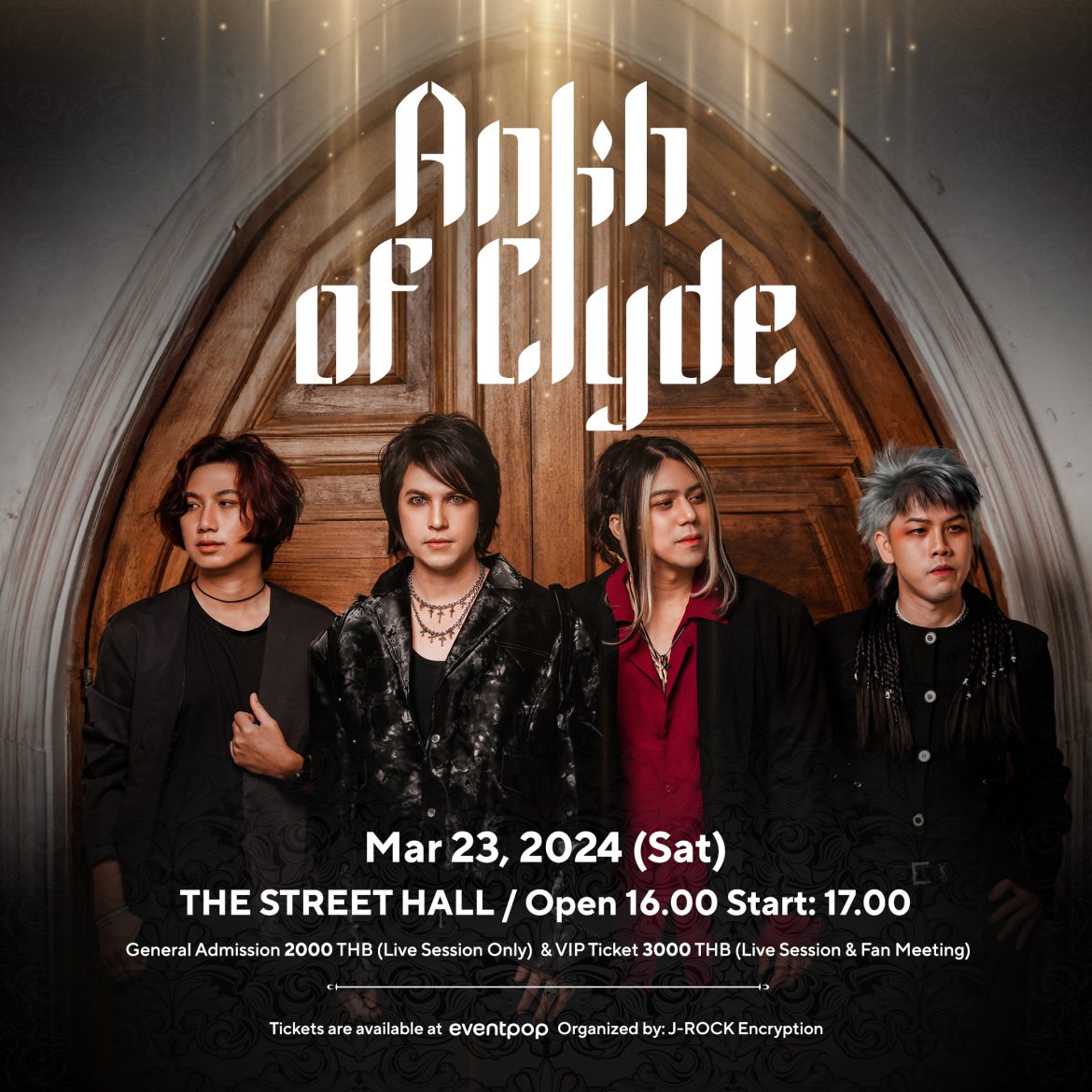 ได้เวลาสำหรับชาวเจร็อก!! เตรียมโยกหัวกันให้สุดกับ  คอนเสิร์ต Ankh of Clyde 2024 Live in THE STREET HALL  พร้อมขายบัตร 3 ก.พ. นี้